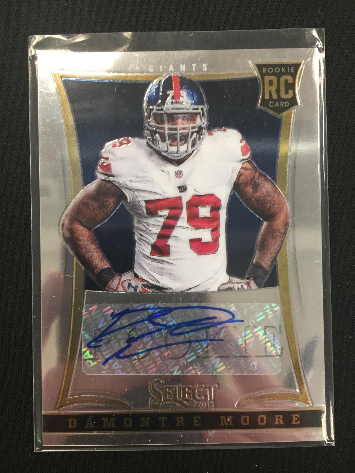 2013 Panini Select Damontre Moore Giants Rookie Autograph Card