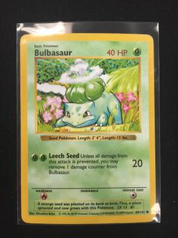 Pokemon Bulbasaur Shadowless Base Set Card 44/102