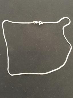 Italian Made 16" Sterling Silver Serpentine Chain w/ Spring Ring Clasp