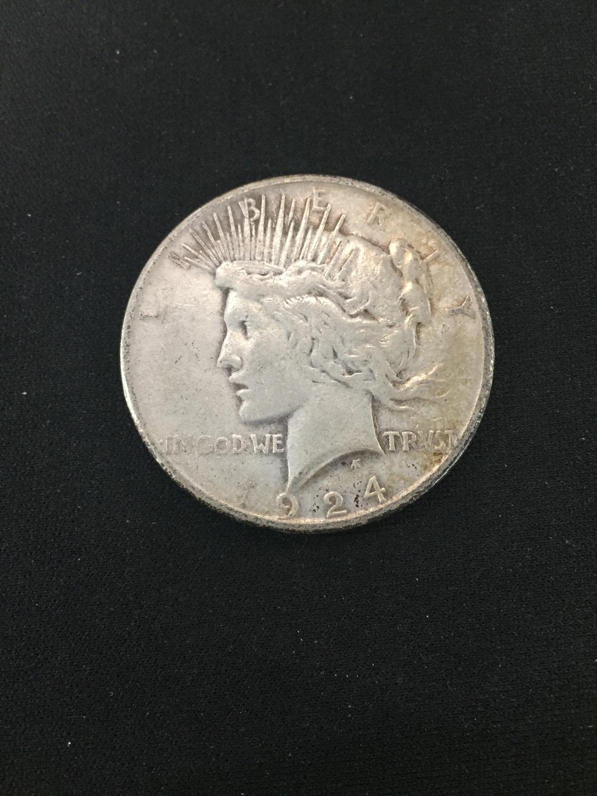 1924-S United States Peace Silver Dollar - 90% Silver Coin