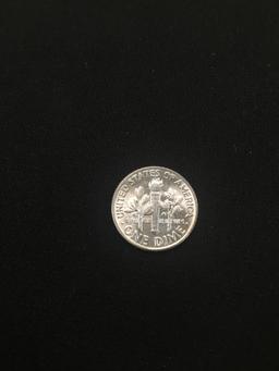 1964 United States Roosevelt Dime - 90% Silver BU Condition Coin