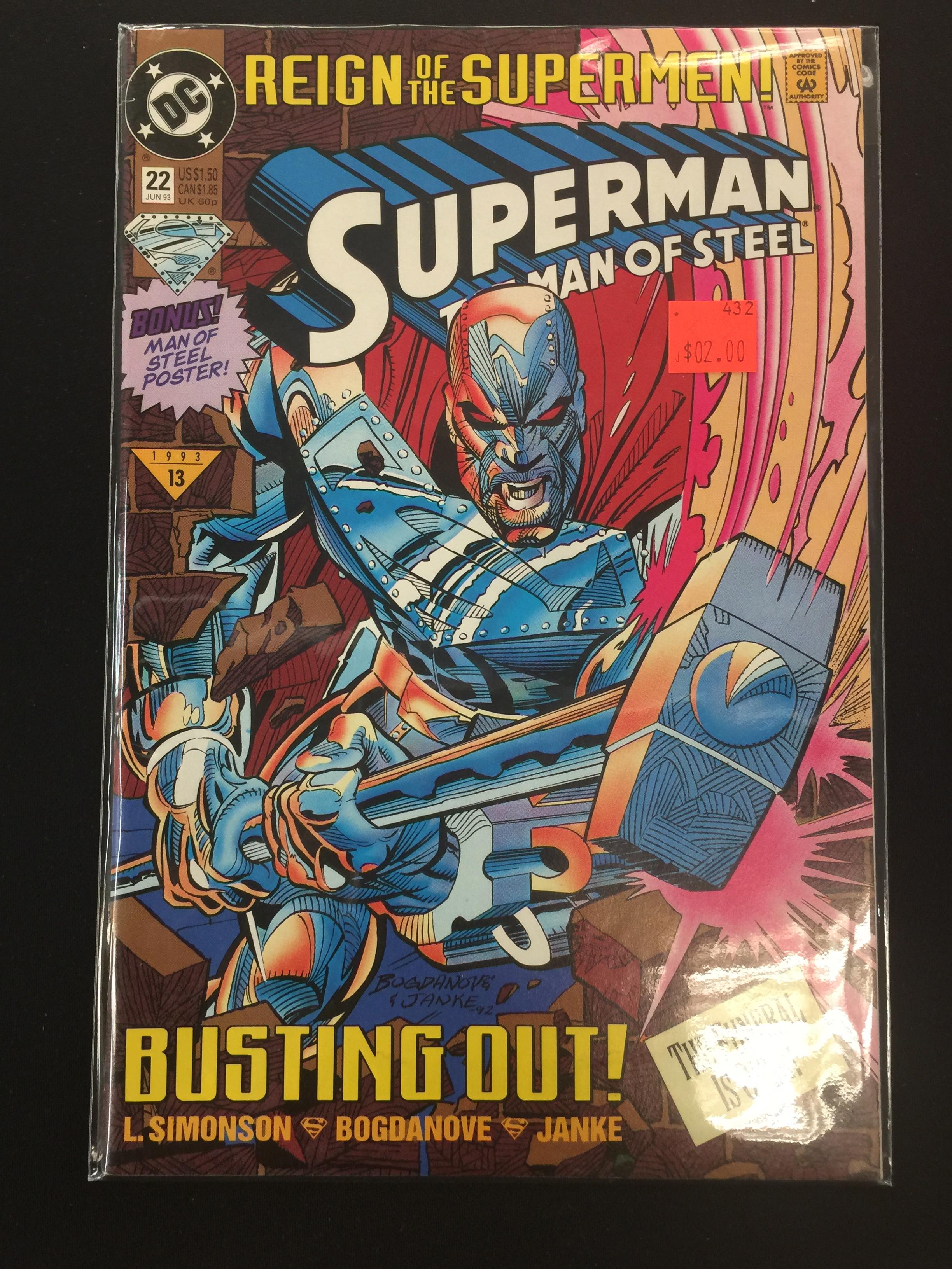 Superman The Man of Steel #22-DC Comic Book