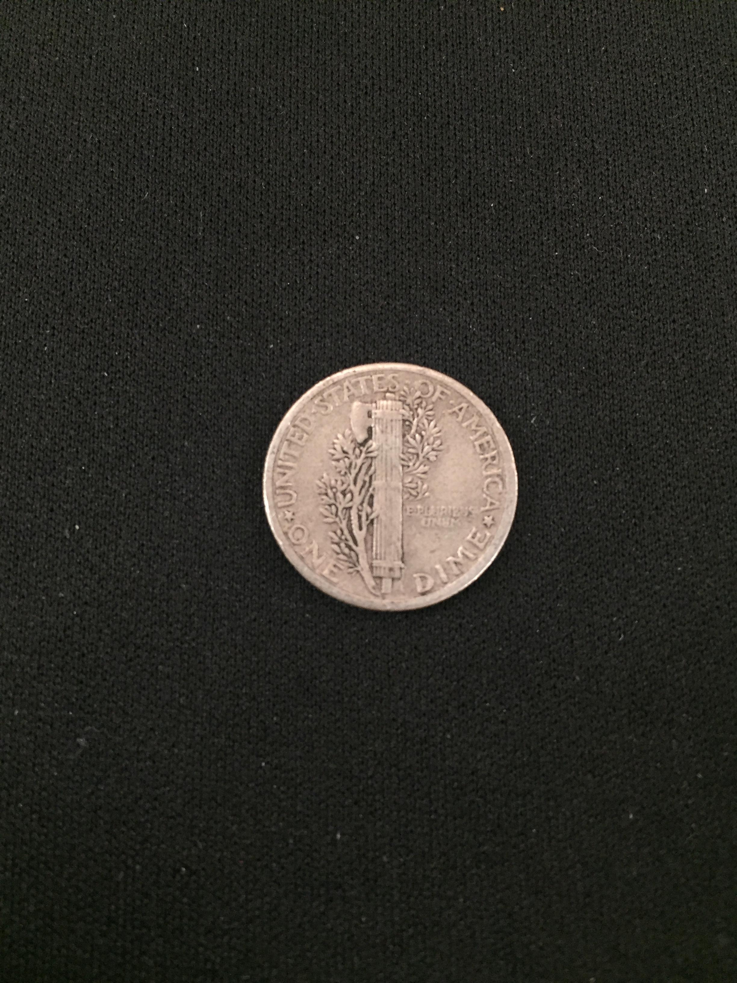 1935-United States Mercury Dime - 90% Silver Coin