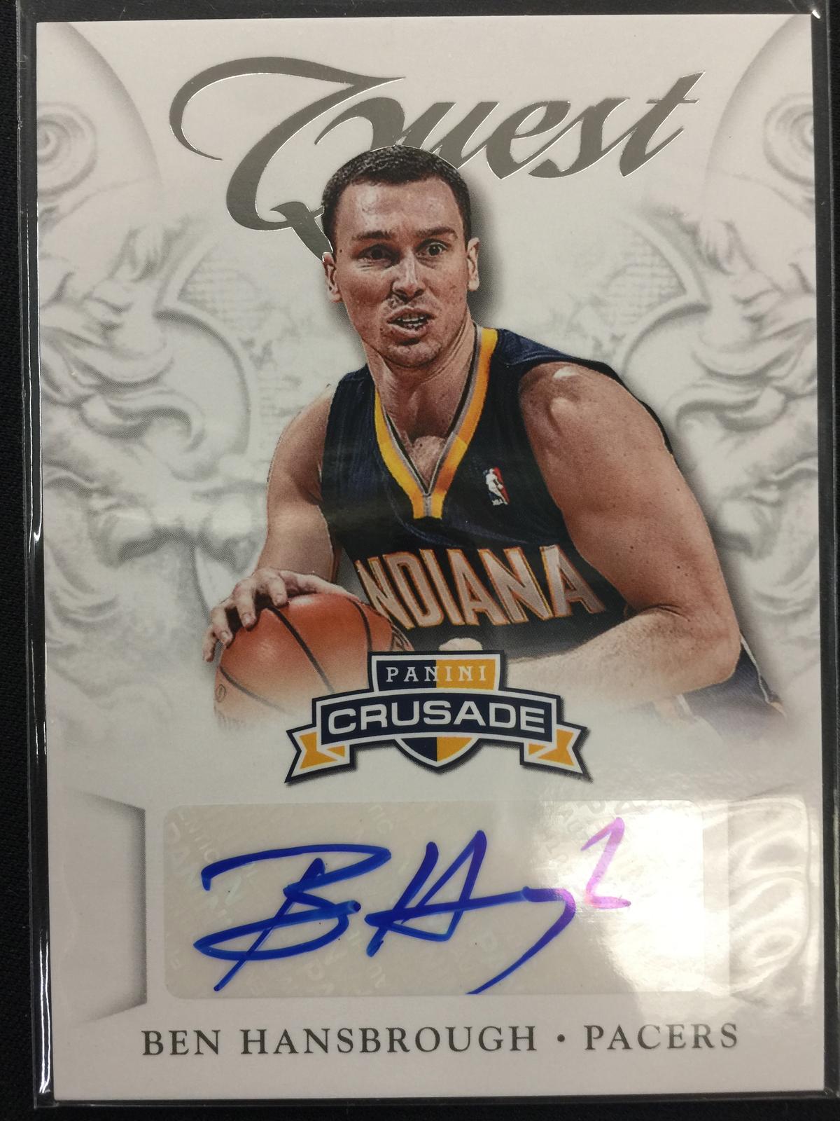 2012/13 Panini Ben Hansbrough Pacers Autograph Card