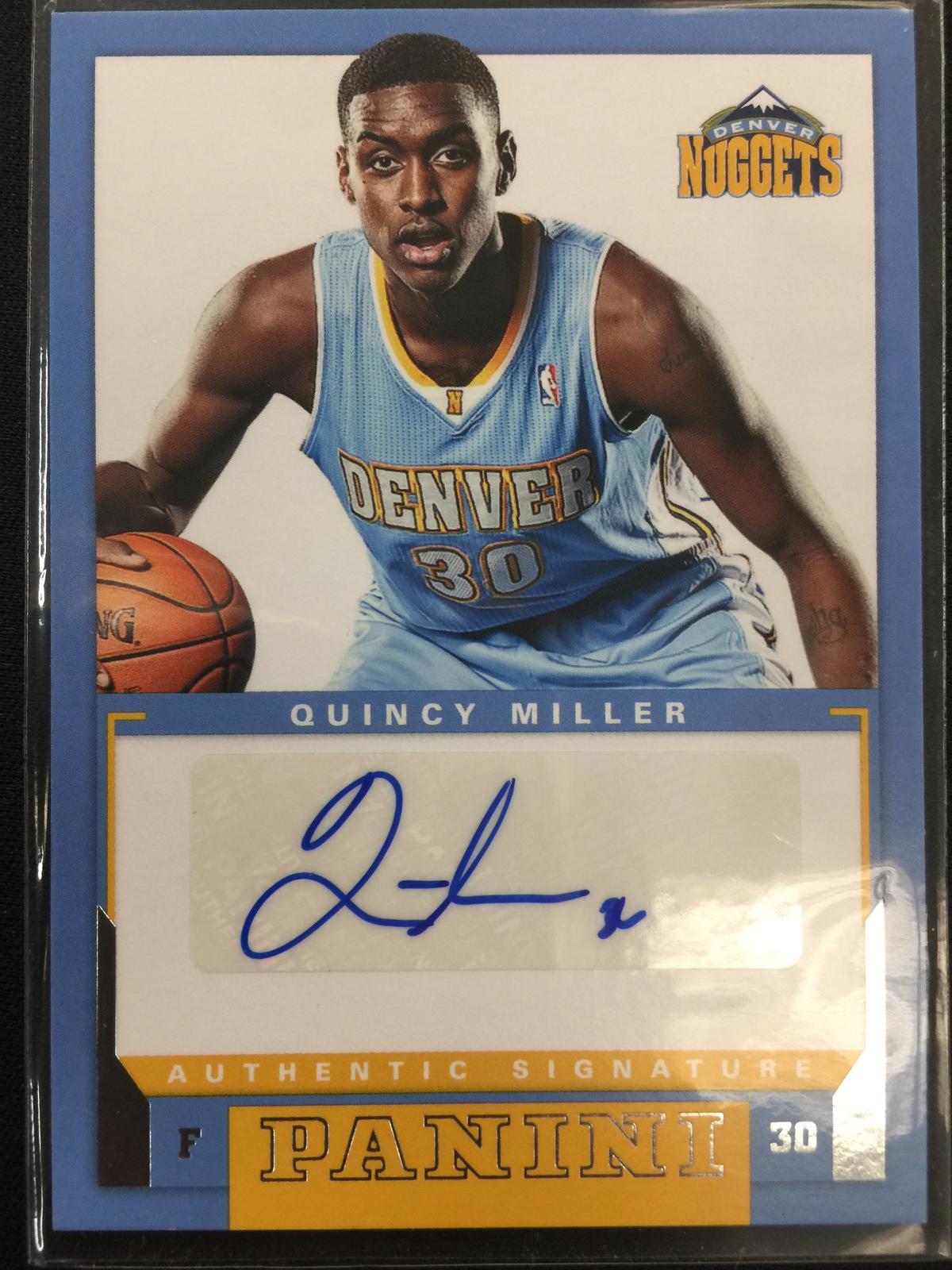 2012/13 Panini Quincy Miller Nuggets Rookie Autograph Card
