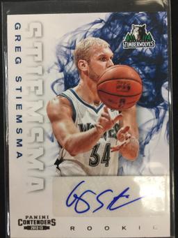 2012/13 Panini Greg Stiemsma Timberwolves Rookie Autograph Card