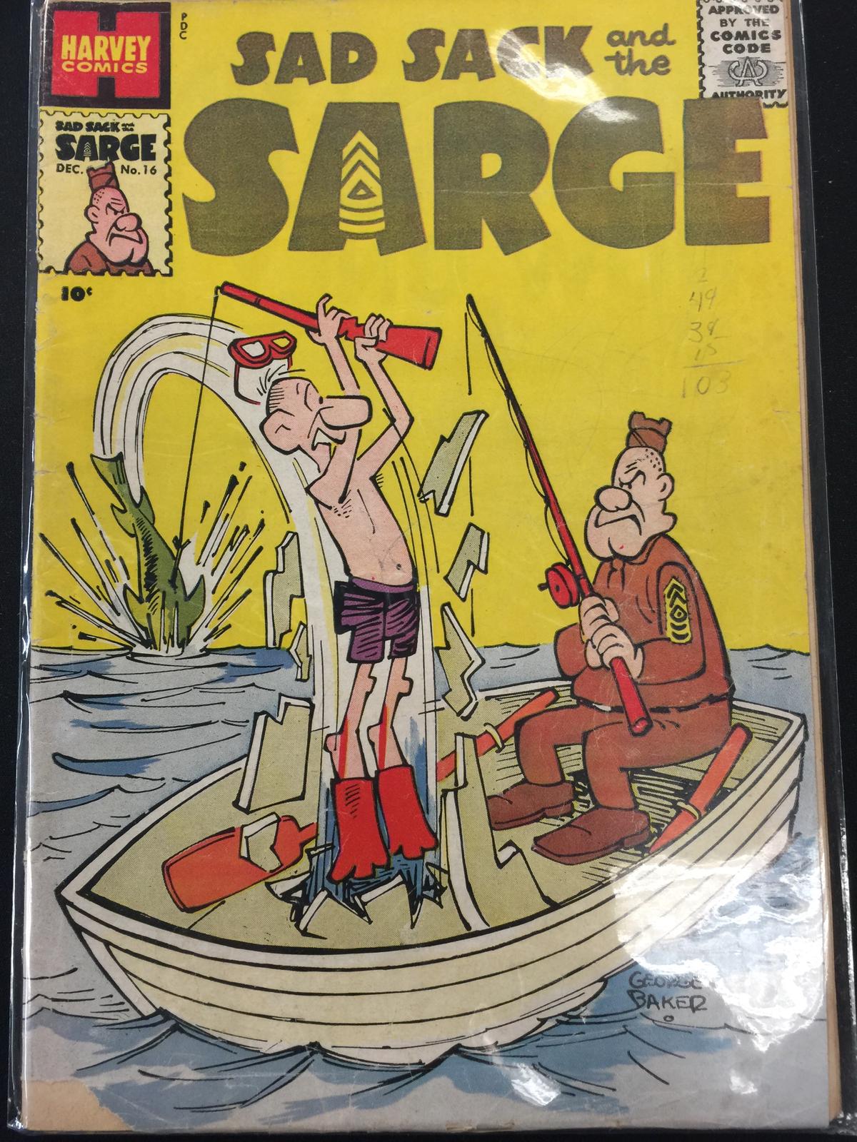 Sad Sack and the Sarge #16-Harvey Comic Book