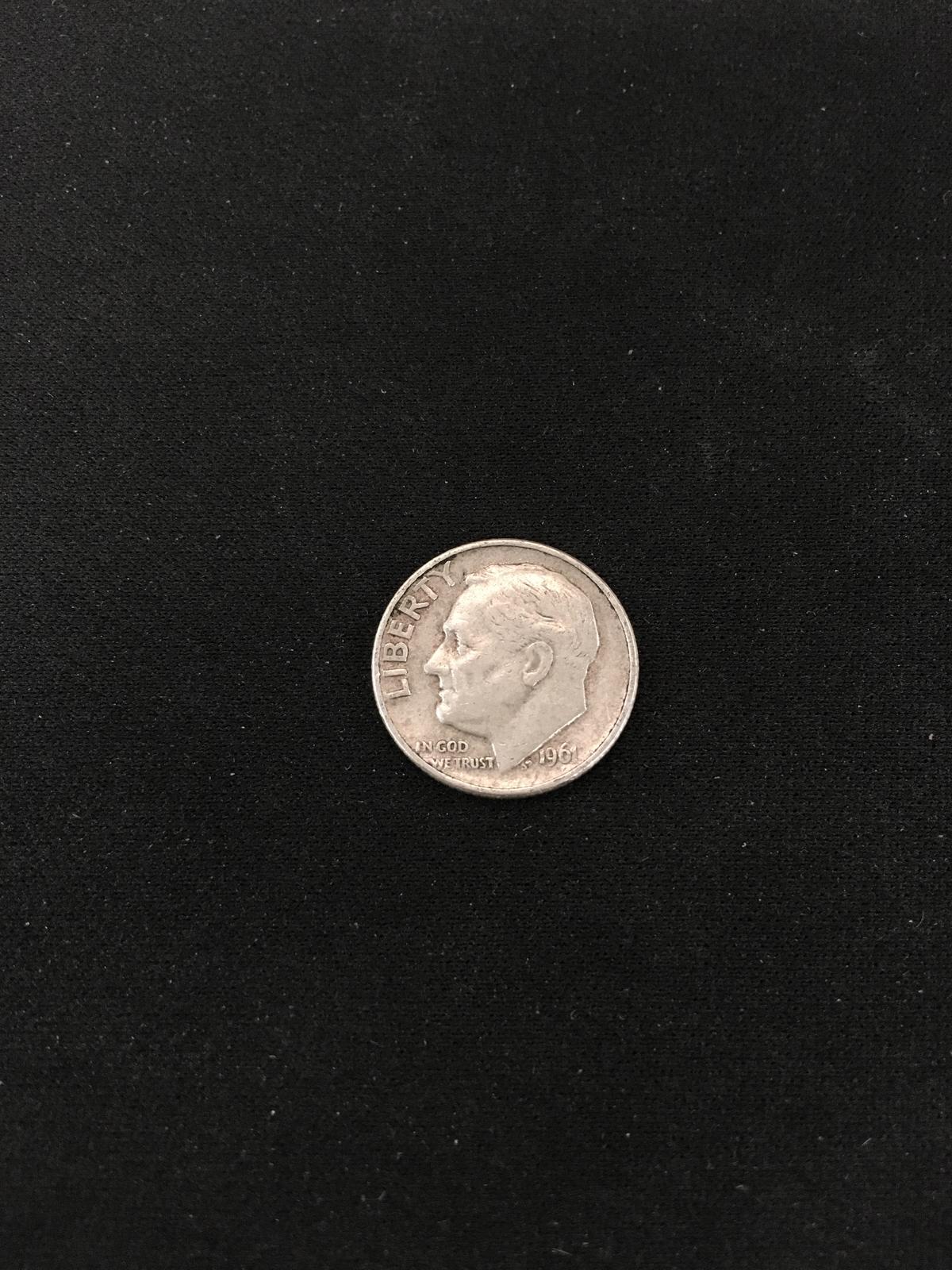 1961-D United States Roosevelt Dime - 90% Silver Coin