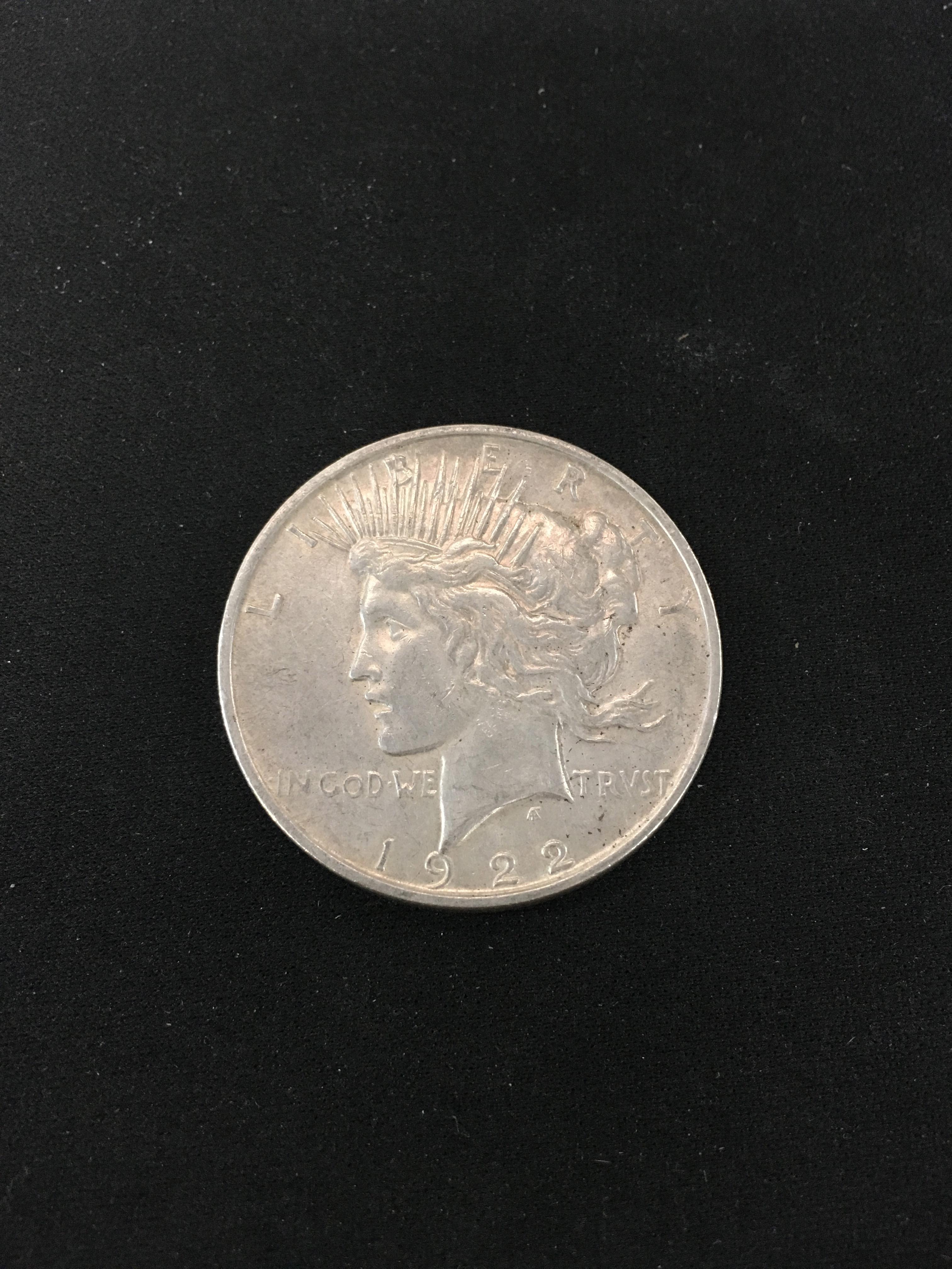 1922-D United States Silver Peace Dollar - 90% Silver Coin