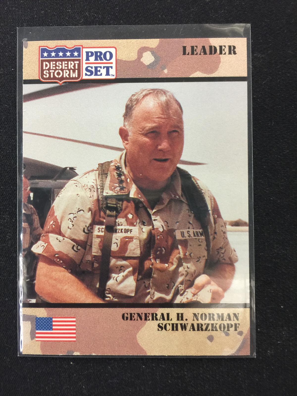 1991 Pro Set Desert Storm General Norman Schwarzkopf Card
