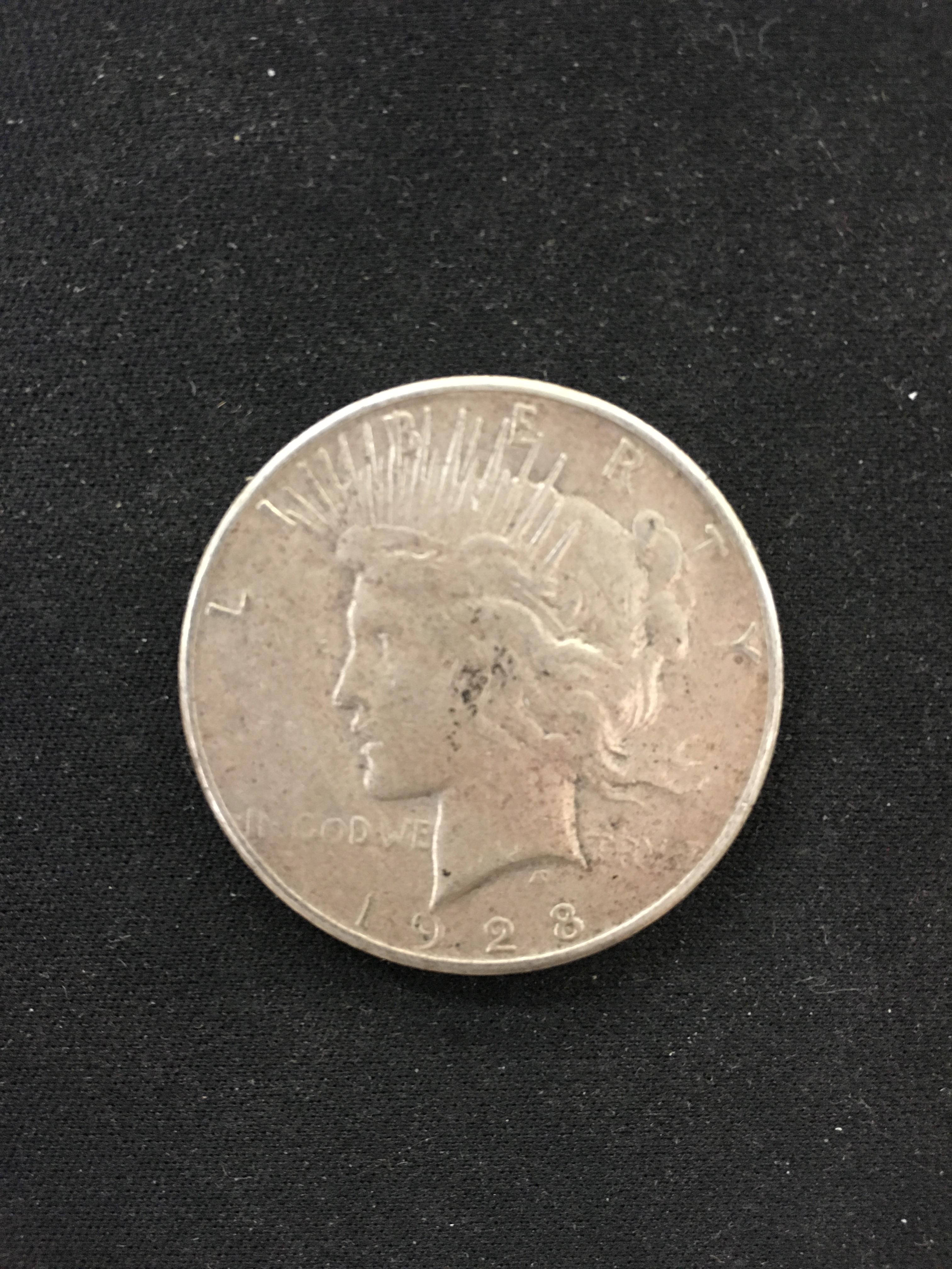 1928-S United States Silver Peace Dollar - 90% Silver Coin