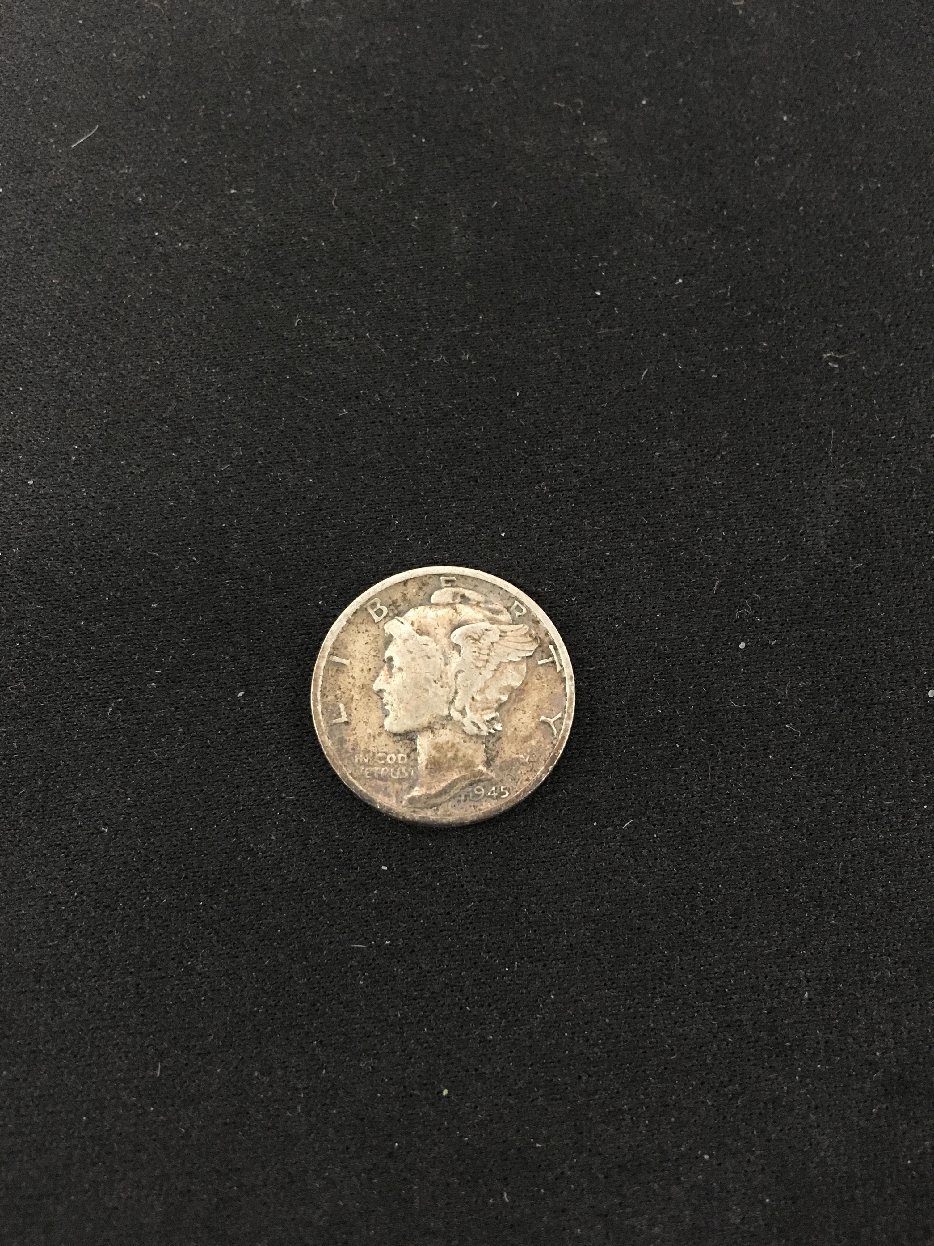 1945-S United States Mercury Silver Dime - 90% Silver Coin