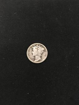 1927 United States Mercury Silver Dime - 90% Silver Coin