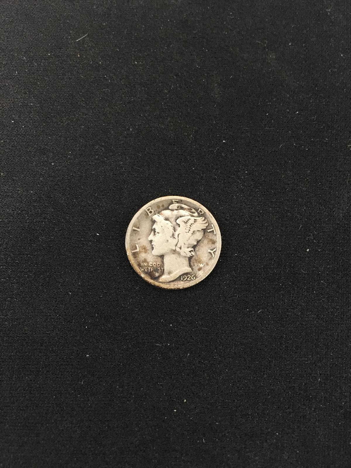 1926 United States Mercury Silver Dime - 90% Silver Coin