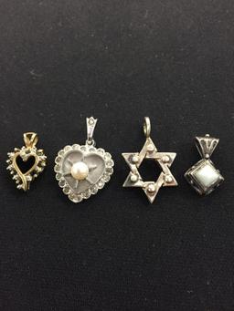 4 Sterling Silver Pendants