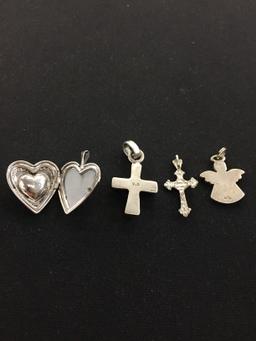 4 Sterling Silver Pendants