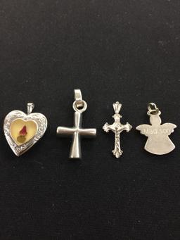 4 Sterling Silver Pendants