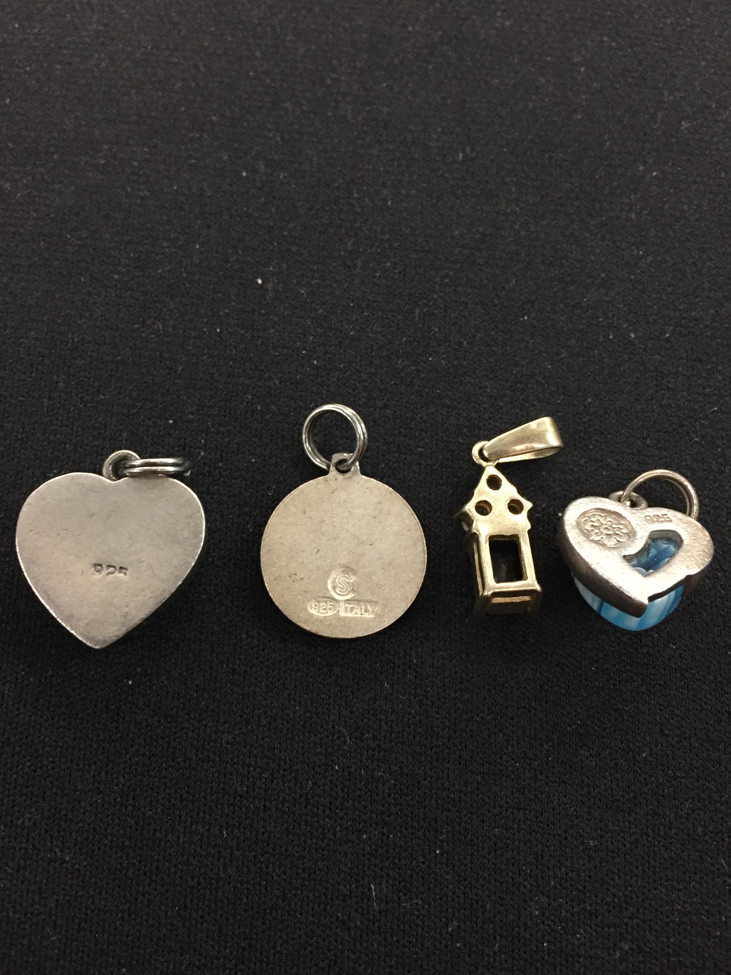 4 Sterling Silver Pendants