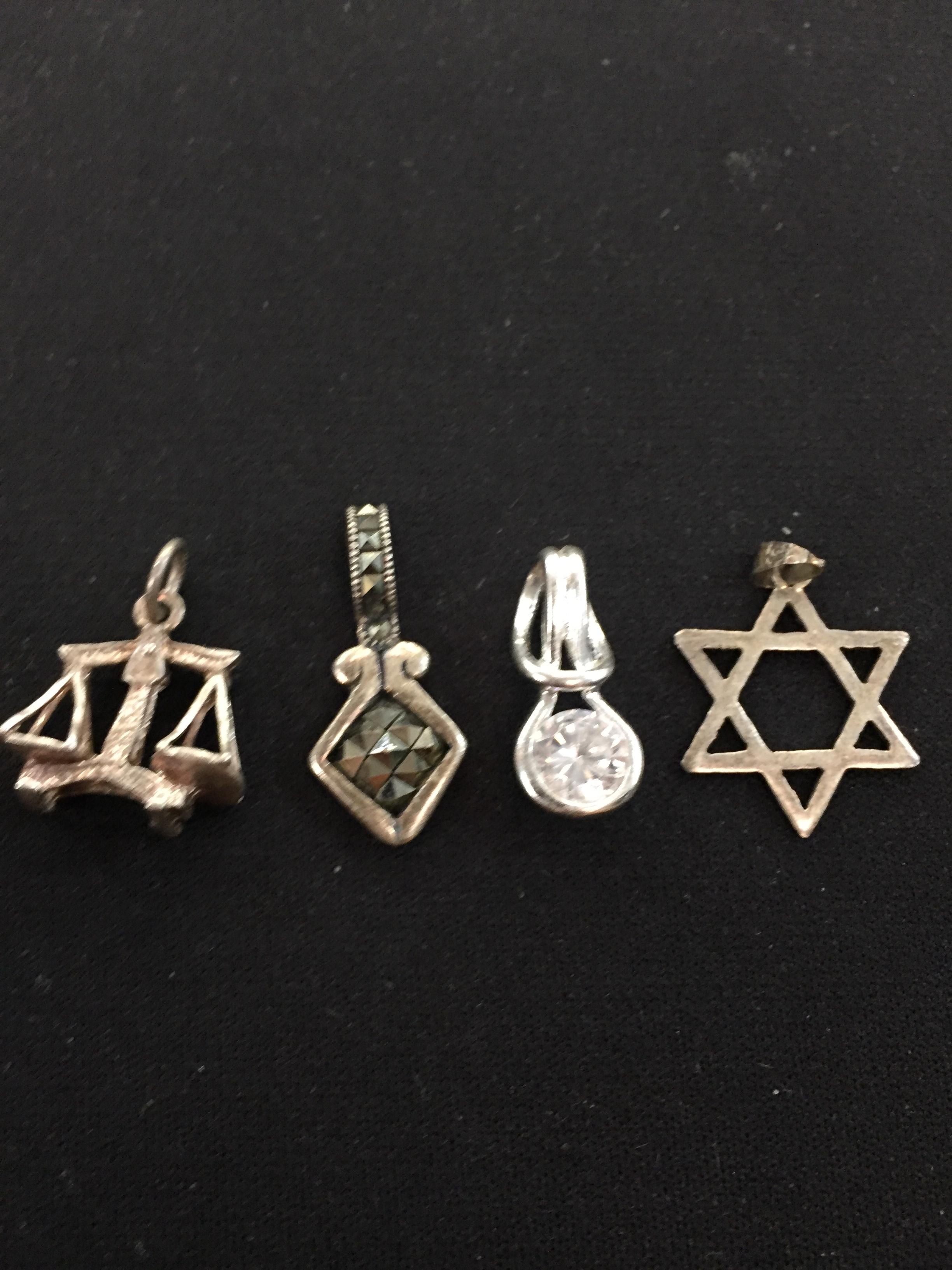 4 Sterling Silver Pendants