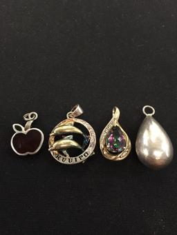 4 Sterling Silver Pendants