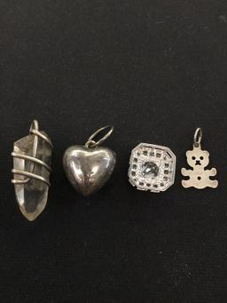 4 Sterling Silver Pendants