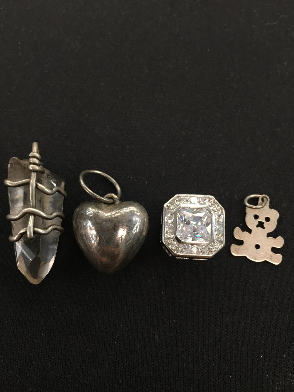 4 Sterling Silver Pendants