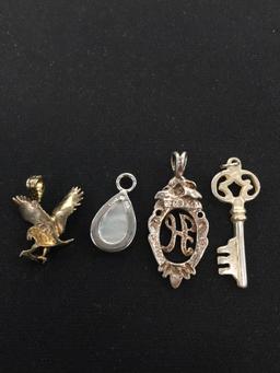 4 Sterling Silver Pendants