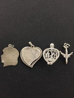 4 Sterling Silver Pendants