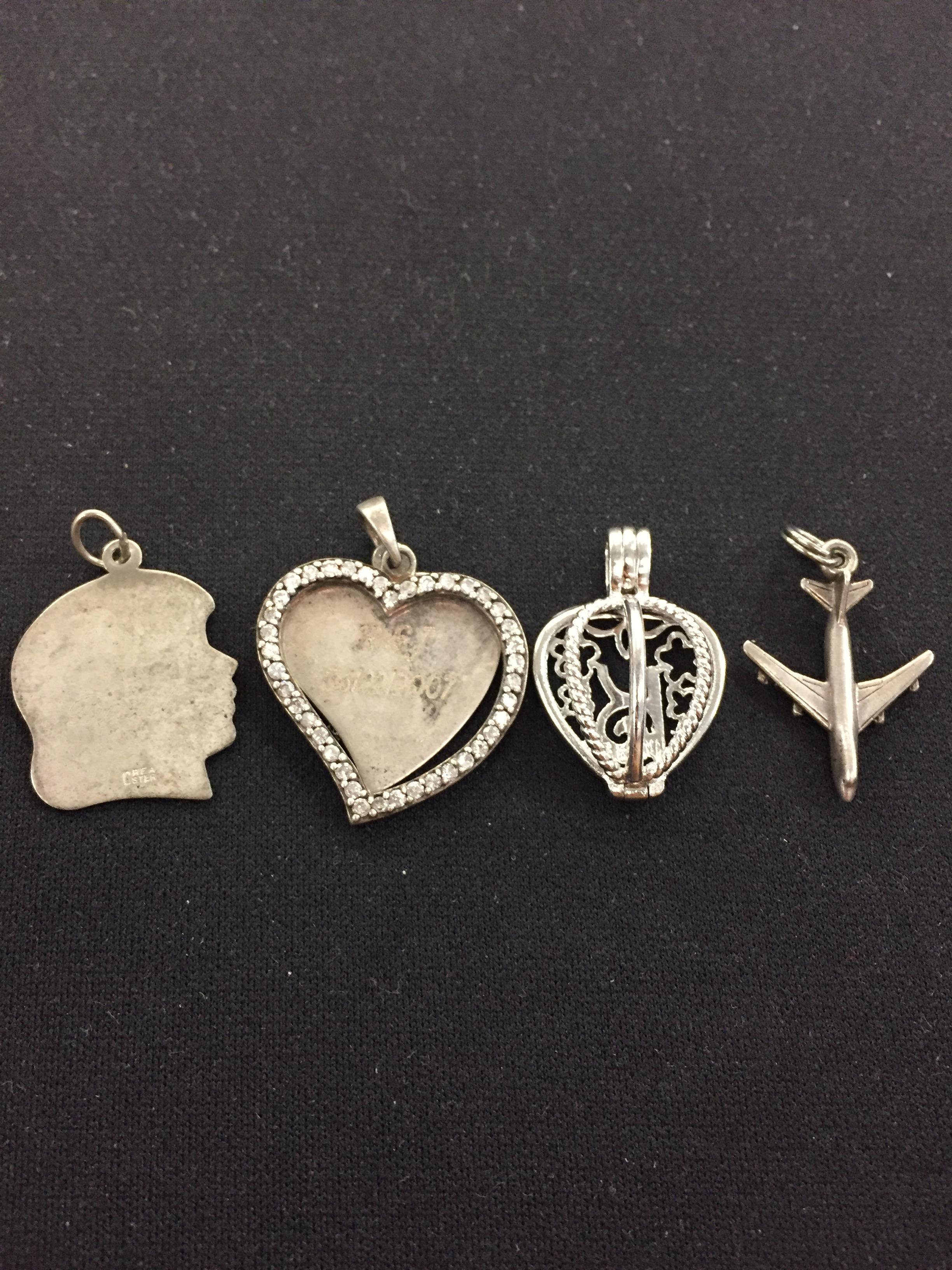 4 Sterling Silver Pendants