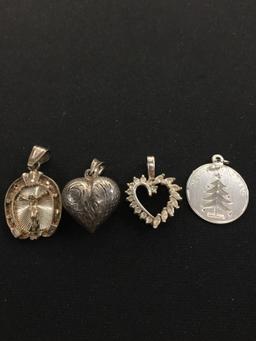 4 Sterling Silver Pendants