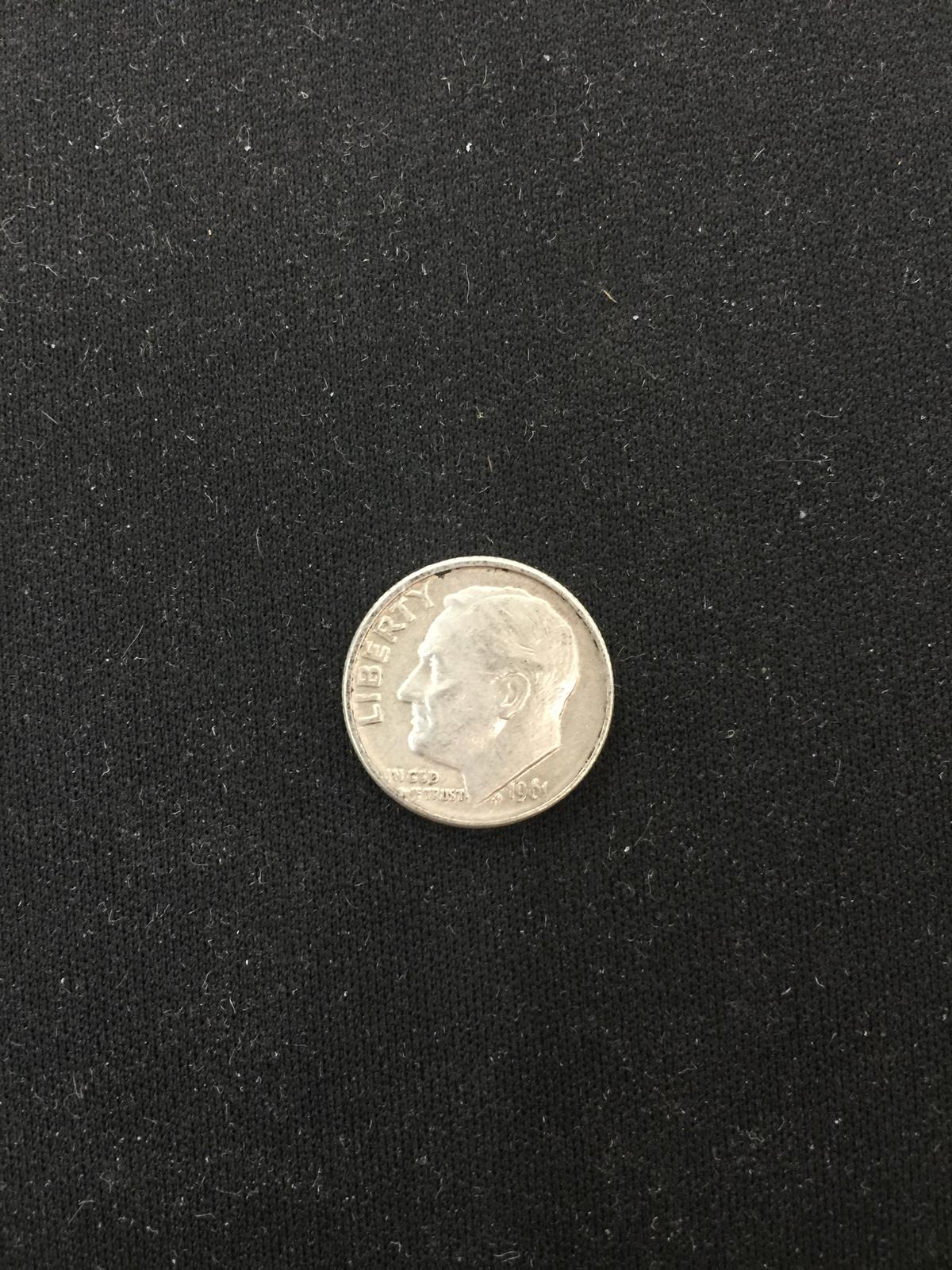 1961-D United States Roosevelt Dime - 90% Silver Coin