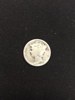 1942-D United States Mercury Dime - 90% Silver Coin