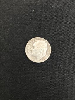 1953-D United States Roosevelt Dime - 90% Silver Coin