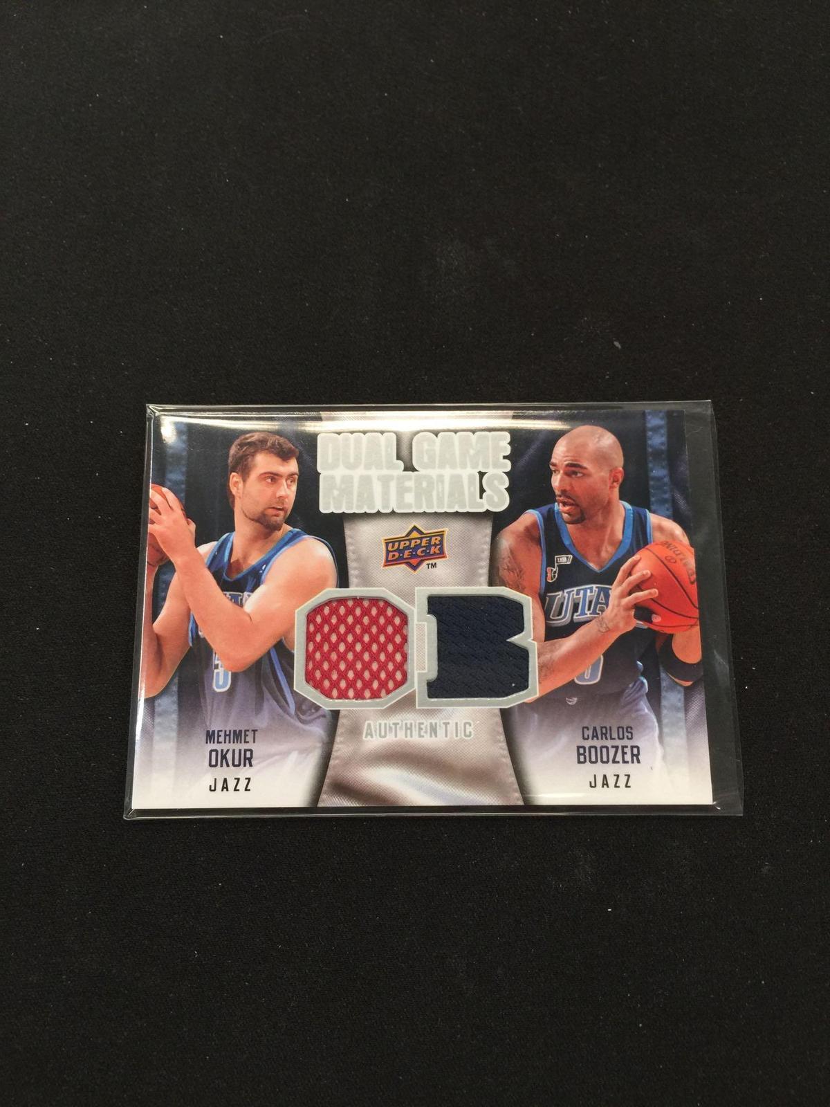 2009-10 Upper Deck Mehmet Okur & Carlos Boozer Dual Jersey Card