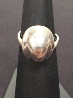 Puffy Modernist Sterling Silver Ring - Size 6
