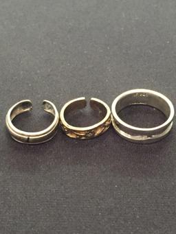 3 Sterling Silver Rings