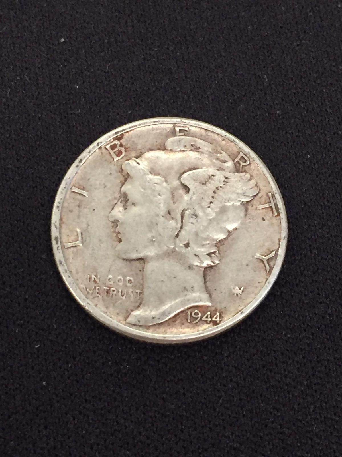 1944-United States Mercury Dime - 90% Silver Coin