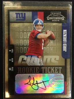 2004 Playoff Contenders Jared Lorenzen Giants Rookie Autograph Card