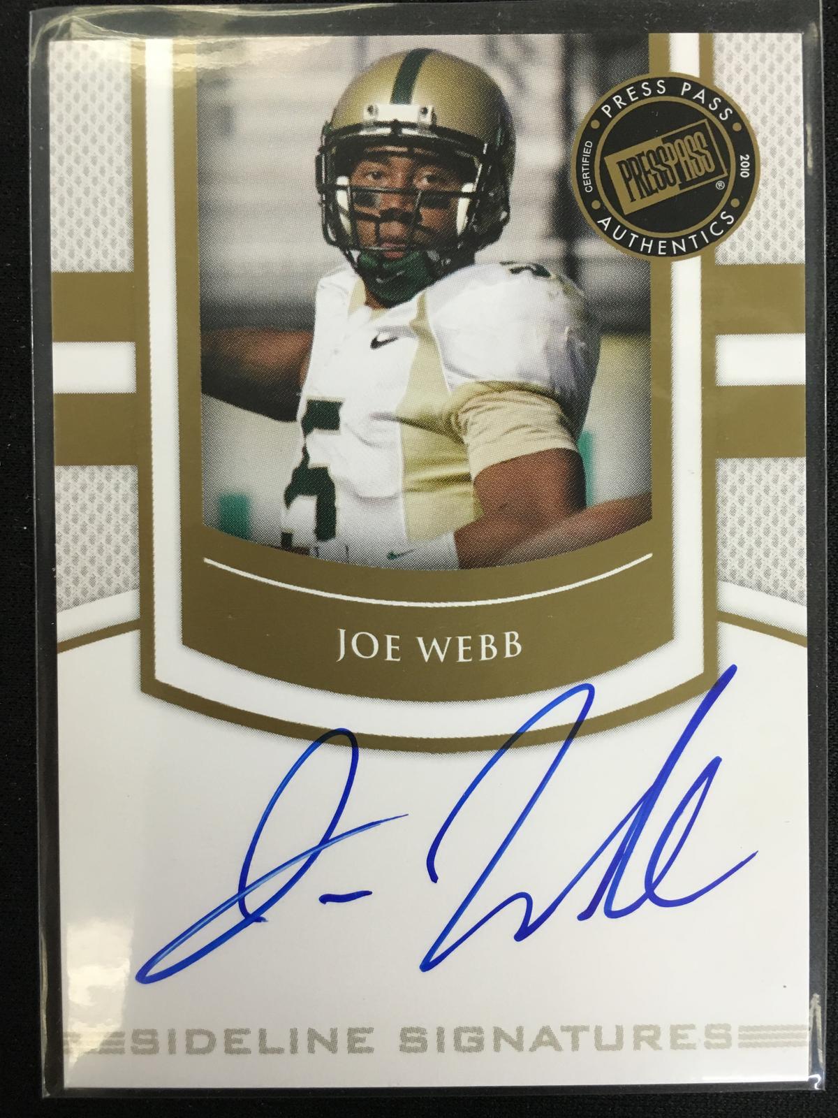 2010 Press Pass Joe Webb Rookie Autograph Football Card