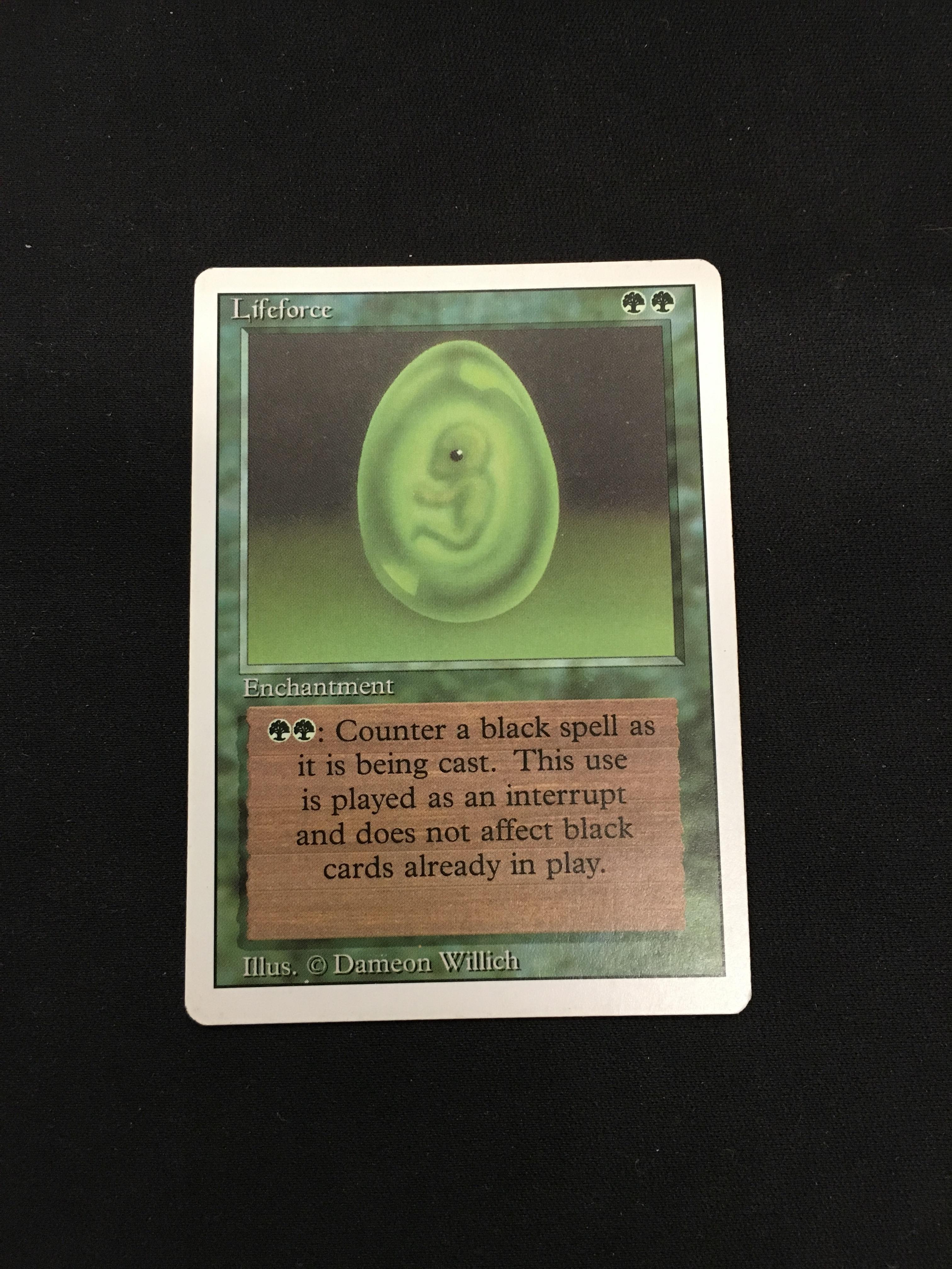 MTG Magic the Gathering Lifeforce Revised Vintage Card