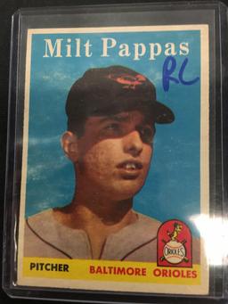 1958 Topps #457 Milt Pappas Orioles Rookie Vintage Baseball Card