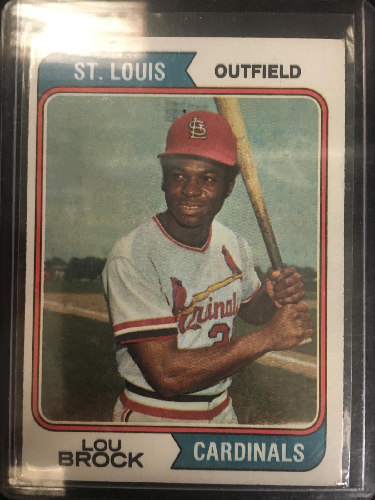 1974 Topps #60 Lou Brock Cardinals Vintage Baseball Card