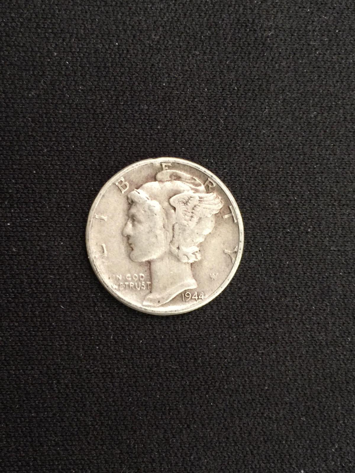 1944-United States Mercury Silver Dime - 90% Silver Coin