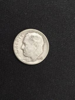 1955-S United States Roosevelt Dime - 90% Silver Coin