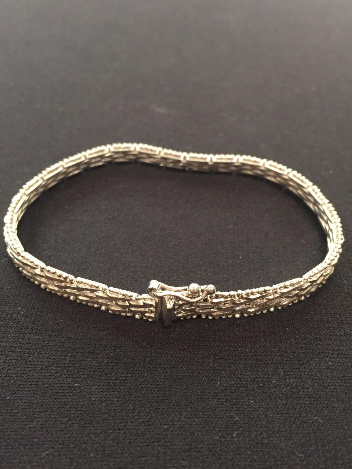 Italian Made Riccio Link Sterling Silver 8" Bracelet