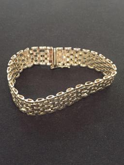 Italian Made Wide Designer Link 8" Bracelet