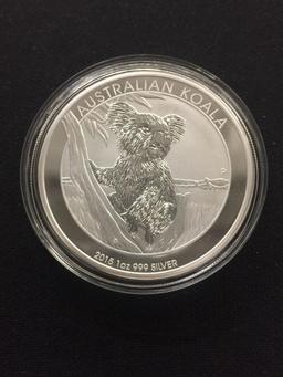 Rare 2015 Austrailian $1 Koala 1 Ounce .999 Fine Silver Bullion Coin