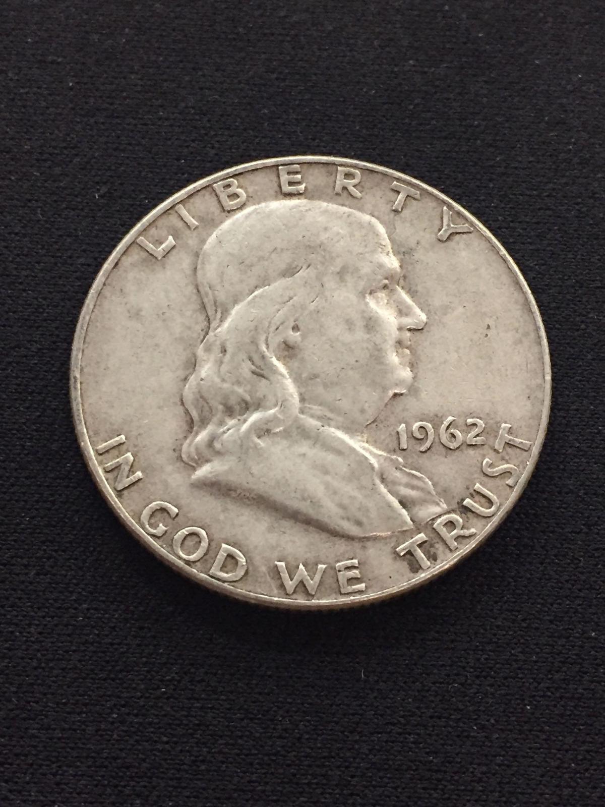 1962-D United States Franklin Half Dollar - 90% Silver Coin