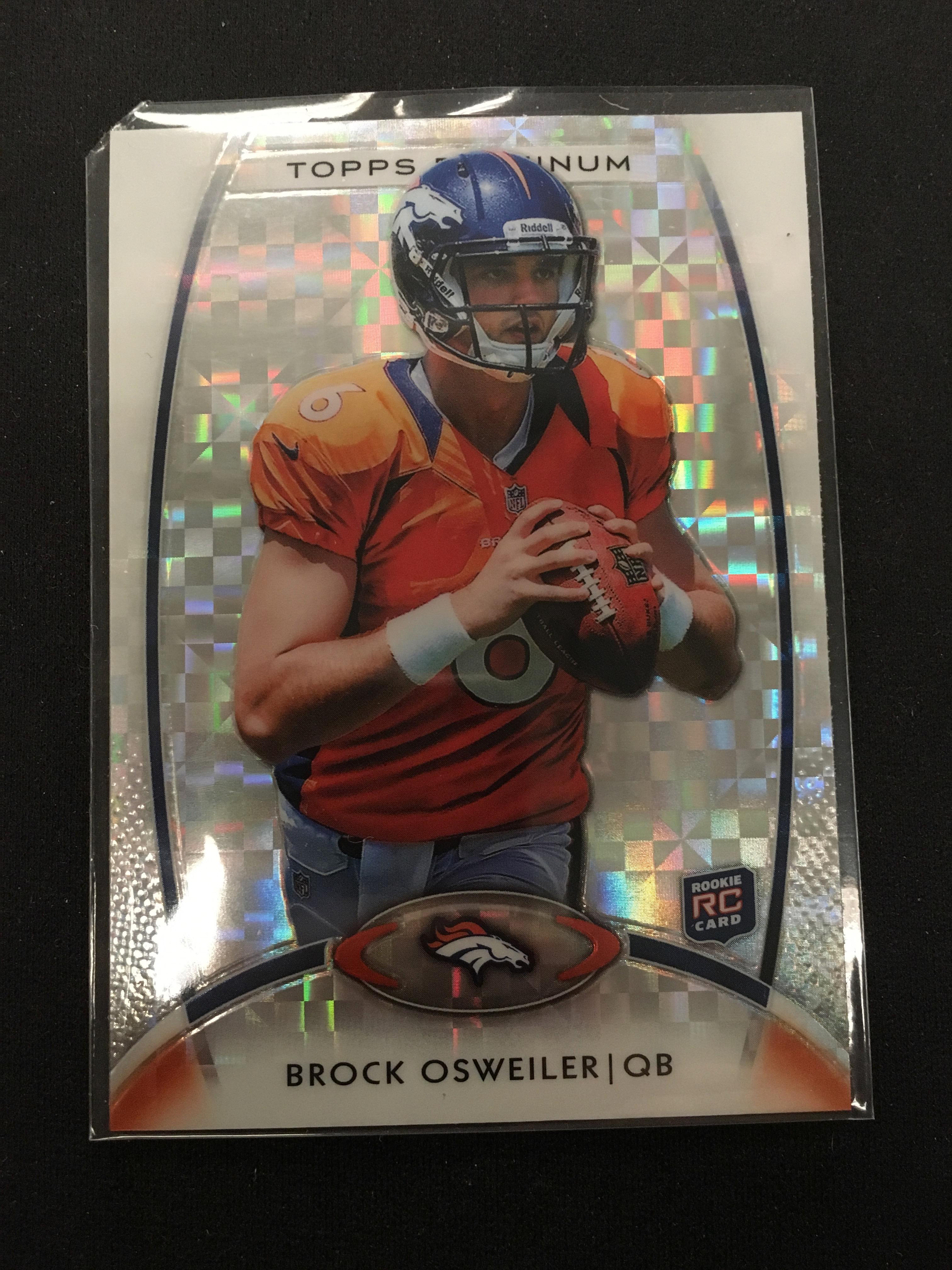 2012 Topps Platinum Xfractor Brock Osweiler Broncos Rookie Football Card