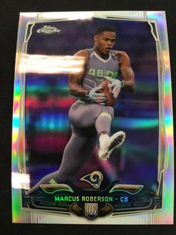 2014 Topps Chrome Refractor Marcus Roberson Rams Rookie Card